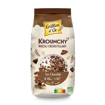 Grillon Or Krounchy Muesli Chocolat Too Choco BIO, 500g