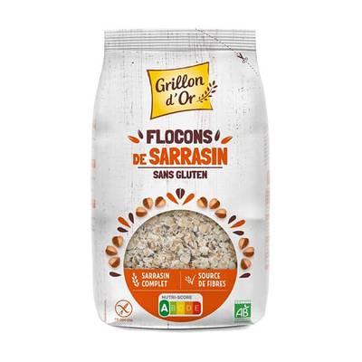 Grillon Or Flocons de Sarrasin, sans gluten, Bio, 500g