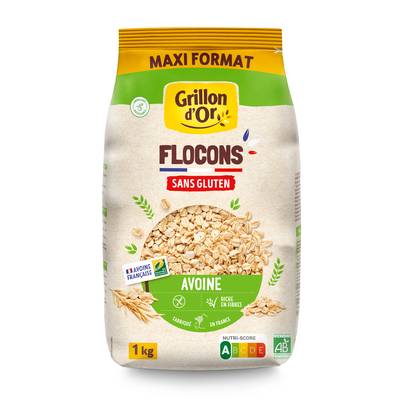 Grillon Or Flocons Avoines Sans Gluten Bio, 1kg