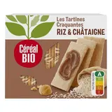 Céréal Bio Tartines Craquantes Riz et Châtaigne Bio, 145g