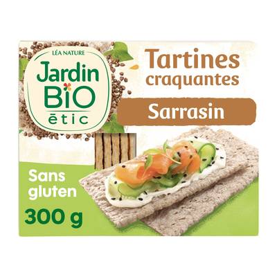 Jardin Bio Etic Tartines craquantes sarrasin bio sans gluten sans sucres ajoutés, 300g