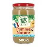 Jardin Bio Etic Purée de Pommes bio sans sucres ajoutés, 680g