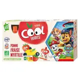 Vitabio - Cool Fruits Pomme de Provence, Fraise, Myrtille, Acérola Bio - Purée de Fruits en gourde, 12 gourdes de 90g