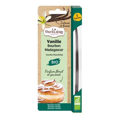 La Patelière Gousse de vanille Bourbon bio cueillie à la main, 2,5g