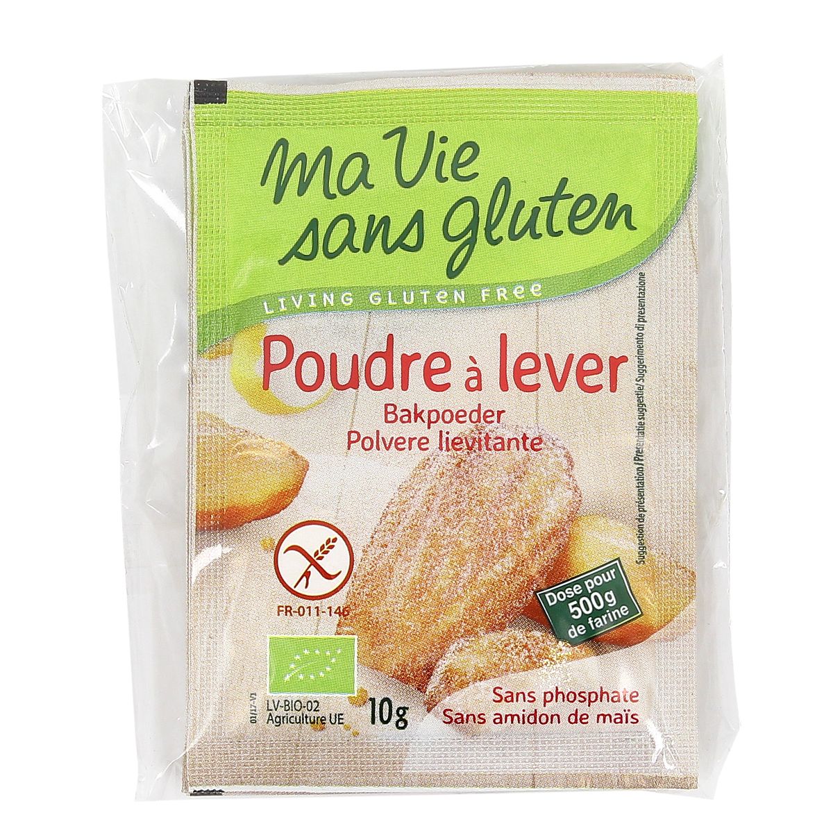 Ma Vie Sans Gluten Poudre à lever Bio et sans gluten, 40g