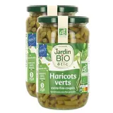 Jardin Bio Etic Haricots verts Extra Fins Coupés Bio en bocal, Lot de 2x360g