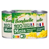 Bonduelle Maïs sans sucre ajoutés bio en conserve, 2x140g