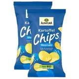 Alnatura Chips de pommes de terre bio au sel marin bio, Lot de 2x125g