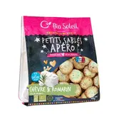 Bio Soleil Petits sablés apéro chèvre romarin bio, 100g
