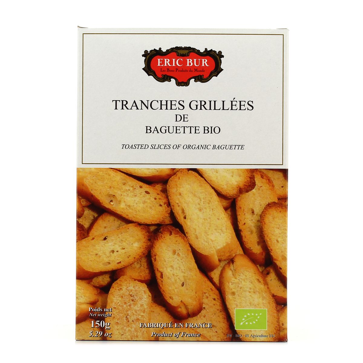 Eric Bur Tranches grillées de baguette bio, 150g