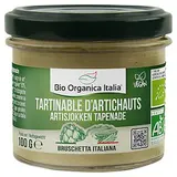 Bio Organica Italia Tartinable d'artichaut bio et vegan en bocal, 100g