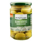 Bio Organica Italia Olive verte entière bio au naturel Demeter en bocal, 280g