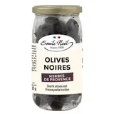 Emile Noël Olives noires au herbes de Provence, bio en bocal, 230g