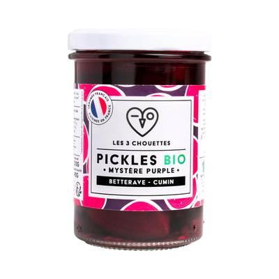 Les 3 Chouettes Pickles Betterave Cumin Bio, 210g