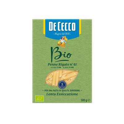 De Cecco Pâtes Penne Rigate Bio N°41 Premium, 500g