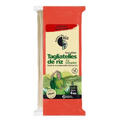 Autour Du Riz Nouilles de riz Thaïes bio demi-complet sans gluten, 400g