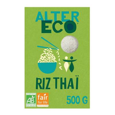 Alter Eco - Commerce Equitable Riz Thaï blanc Jasmin Bio, 500g