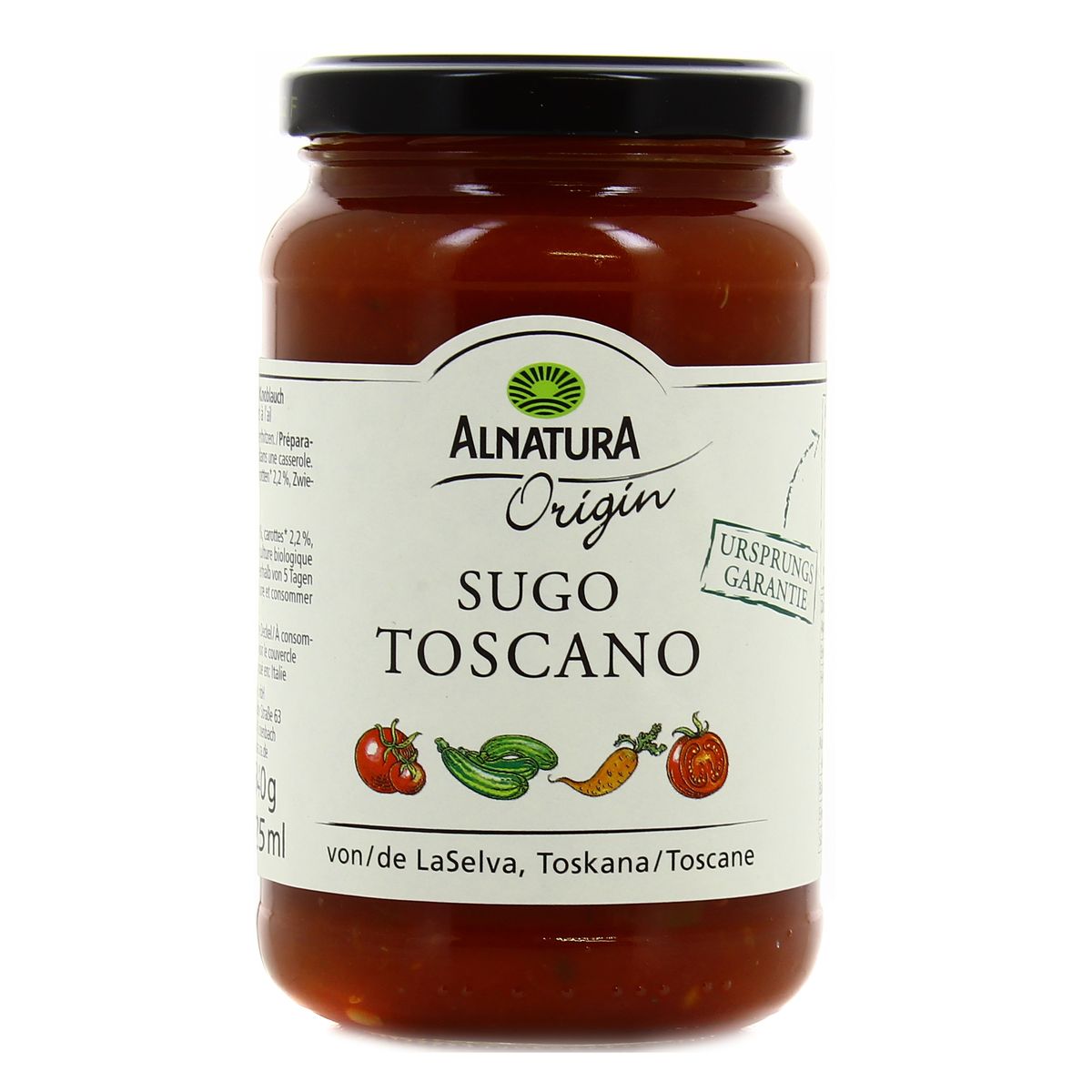 Alnatura Sauce tomate aux courgettes et à l'ail bio- Sugo Toscano, 340g