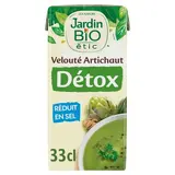 Jardin Bio Etic Velouté Artichaut Detox Bio Soupe liquide en brique individuelle, 33cl