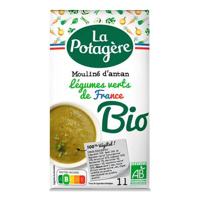 La Potagère Mouliné d'Antan Légumes Verts de France Bio, 1L