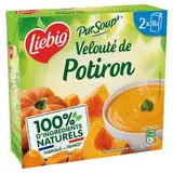 Liebig Velouté de Potiron bio Soupe liquide en brique individuelle, 2x30cl