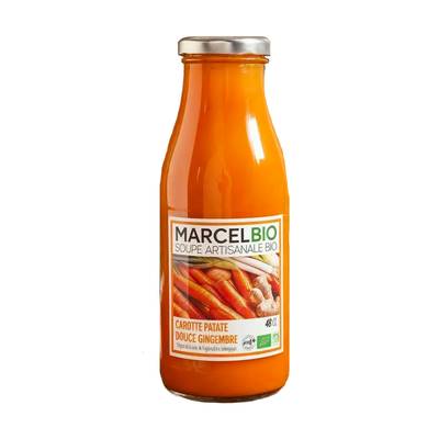 Marcel Bio Soupe carotte patate douce gingembre Bio, 480ml