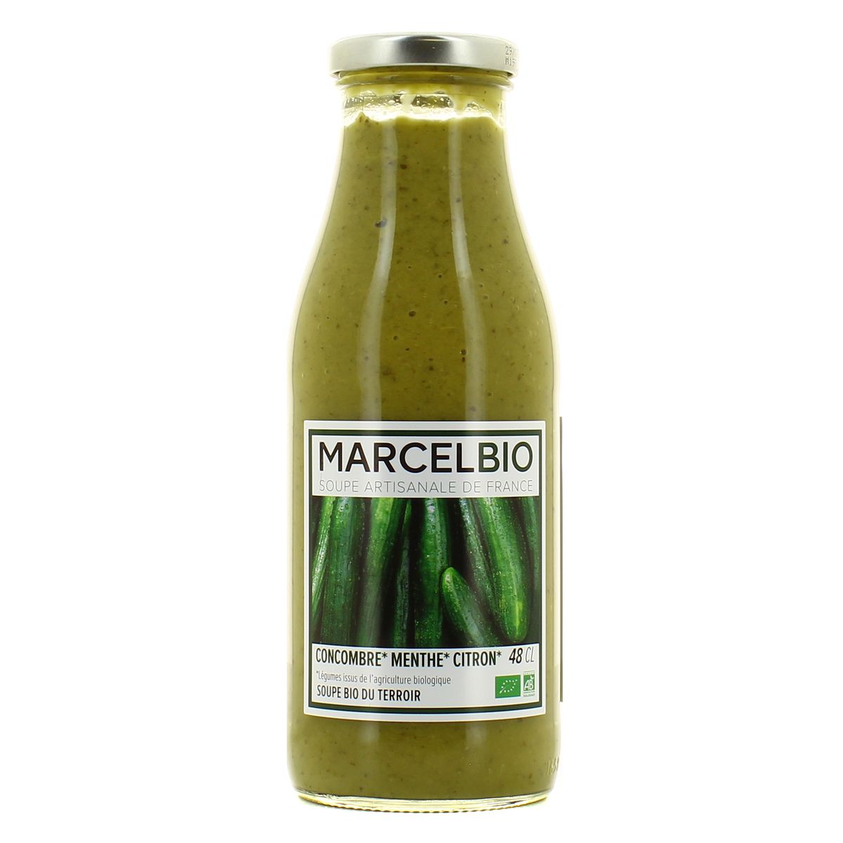 Marcel Bio Soupe froide concombre menthe BIO, 48cl