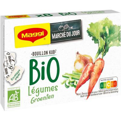 Maggi Bouillon Kub Légumes Bio - 8 cubes, 8x10g
