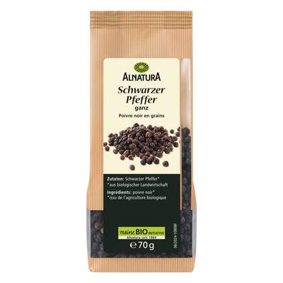 Alnatura Poivre Noir en Grains Bio, 70g