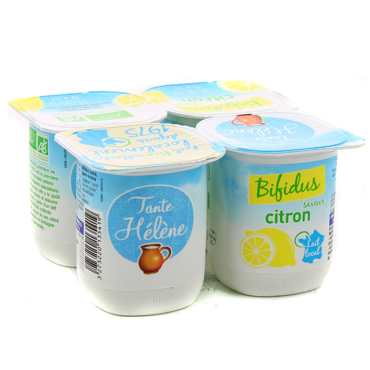 Tante Hélène Bifidus bio citron, 4x125g