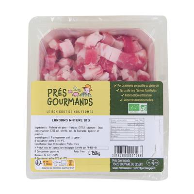 Prés Gourmands Lardons Nature Bio, 150g