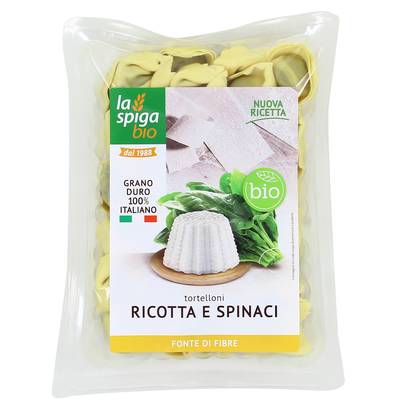 La Spiga Bio Tortelloni Ricotta Epinards Bio, 250g