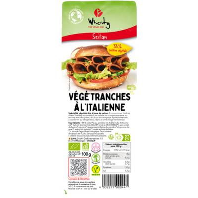 Wheaty Végé'Tran à l'Italienne Bio, 100g