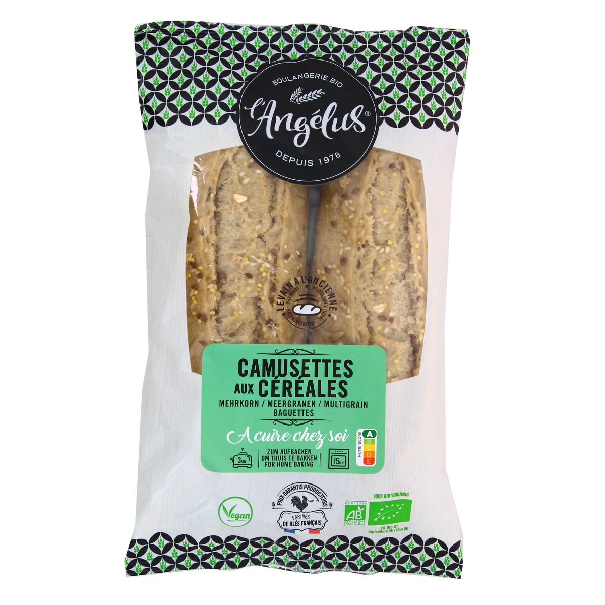 L'Angelus Camusette aux Céréales Bio, 2x200g