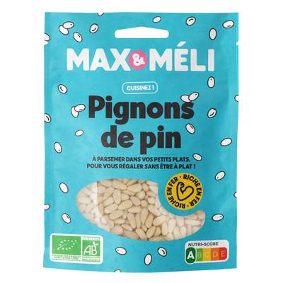 Max et Méli Pignons de pin bio, 125g
