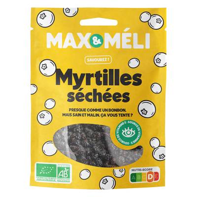 Max et Méli Myrtilles séchée bio, 125g