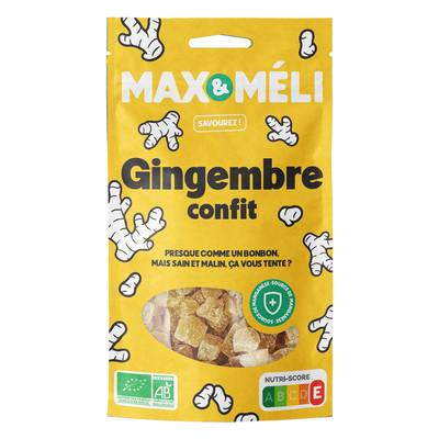 Max et Méli Gingembre confits bio, 250g