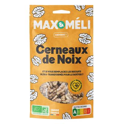 Max et Méli Cerneaux de noix bio Origine France, 125g