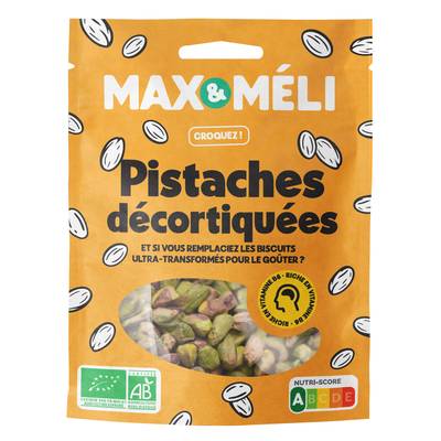 Max et Méli Pistaches Décortiquées Espagne, Bio, 125g
