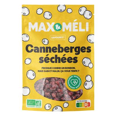 Max et Méli Cranberries Entière, Bio, 1kg