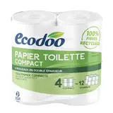 Ecodoo Papier toilette 100% fibres recyclées, 4 rouleaux