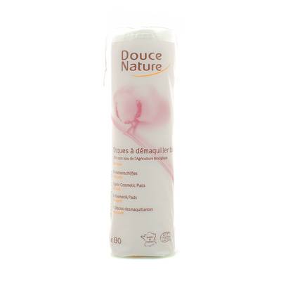 Douce Nature Disques à démaquiller Ecocert, 80 pièces