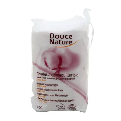 Douce Nature Ovales à démaquiller  bio, 50 pièces