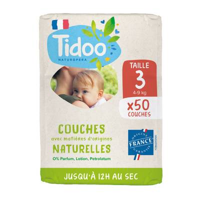 Tidoo Couches Jumbo Pack T3 (4-9kg), 50 couches