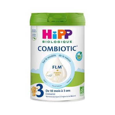 Hipp Lait de Croissance Combiotic FLM Bio 3ème âge en Poudre Bébé Dès 10 mois, 800g