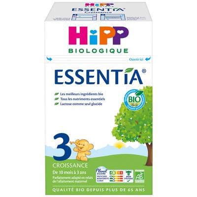 Hipp Lait de Croissance Essentia Bio 3ème âge en Poudre Bébé Dès 10 mois, 600g