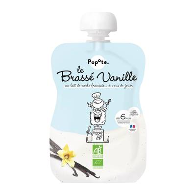 Popote Brassé Vanille Bio Gourde bébé dès 6 mois, 100g