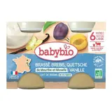 Babybio Dessert lacté Brassé Brebis Mirabelle Vanille Pot Bébé dès 6 mois, 2x130g