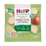 Hipp - Mon Goûter Plaisir Galettes de Riz à la Pomme Bio Bébé Dès 10 mois, 30g