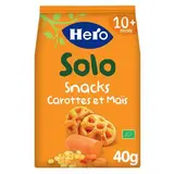Hero Solo Snacks Carottes et Maïs Bio Bébé Dès 10 mois, 40g